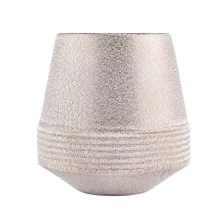 China textured finished colorful ceramic candle jars manufacturer
