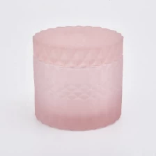 China Matte recycled votive candle holders glass candle bottles with lid home decoration manufacturer