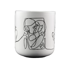 China 10oz matte white ceramic candle jars for candle porcelain candle jar manufacturer
