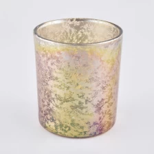 China 10oz colorful plating glass candle jars manufacturer