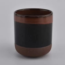 China Decorative 10oz cylinder ceramic candle holders manufacturer