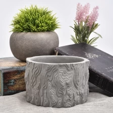 China Wholesales custom grey luxury concrete candle jar holder 20oz 10oz manufacturer