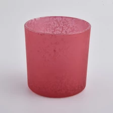 China red empty glass candle vessel,  decorative glass candle jar 15 oz manufacturer