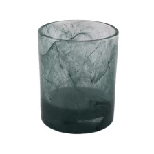China 6oz cloudy finished glass candle jars manufacturer