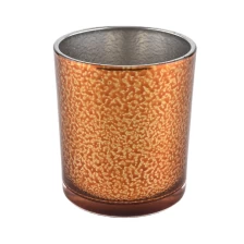 China 400ml Supplier laser scented decorative electroplated glass candle holders manufacturer