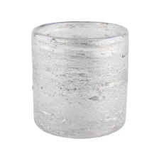 China Hot sales luxury empty silver mercury glass candle jar holder with luxury box manufacturer