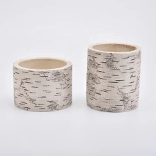 China 12oz Map Pattern Concrete Candle Holders Cement Jar for Soy Wax Home Decor Wholesales manufacturer