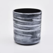 China Wholesales 17oz Ink Brush Glass Candle Jars Soy Wax Container Home Decor manufacturer