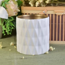China Plating ceramic votive decorative jar candle container manufacturer