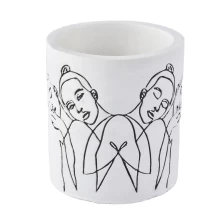 China matte white concrete candle jars suppliers manufacturer