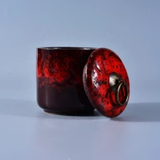 China Custom luxury ceramic candle holders lid home decor manufacturer