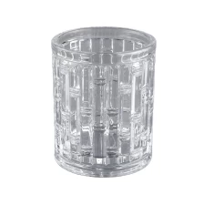 China Geo cut glass candle Jar For Candle Making manufacturer