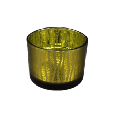China Sunny gold luxury empty glass candle jar for candle making 8oz 10oz manufacturer