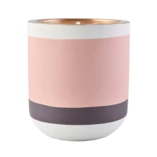 China Newly design Wholesales custom empty decorative cement candle holder jar with painting manufacturer