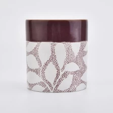 China Religious cylinder glazed ceramic candle jar tea light candle holder home decoration centrepiece manufacturer