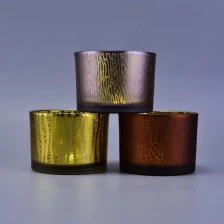 China 10oz Sunny amber decorative Luxury glass candle holder manufacturer