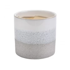 China multi color ceramic candle vessel, clay base ceramic candle jar manufacturer