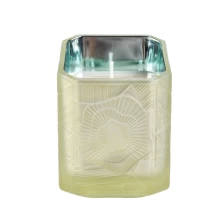 China Hot sales Suppliers luxury square Glass candle jar holder manufacturer