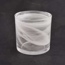China white stained glass votive candle holders, unique glass candle jar manufacturer
