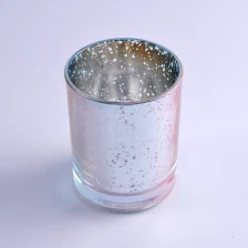 China Wholesales customized glass candle holders electroplated laser glass candle vessel manufacturer