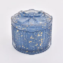 China Unique mercury candle vessels vase Glass Candle Jar with glass Lid home decor manufacturer