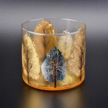 China Metallic color glass candle holder home decoration wholesale manufacturer