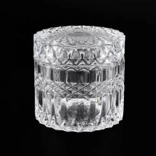 China 250ML Crystal Glass Candle Jar with Lid for Decor manufacturer
