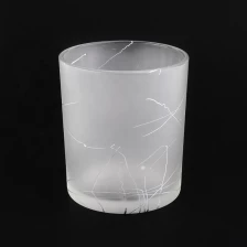 China frosted cylinder glass vessel 12 oz glass candle jar manufacturer