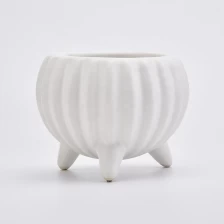 China matte white ceramic jar for candles ceramic candle holders manufacturer