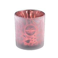 China frosted glass candle vessel with laser pattern, unique glass jar for candle making manufacturer