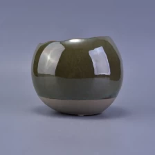 China Large Reactive Stoneware Bowl 1280ml Ceramic Candle Holder for Home Decoration manufacturer