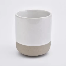 China 12oz white ceramic vessel clay bottom ceramic candle jar manufacturer