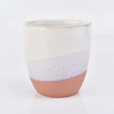 China Cylinder ceramic candle cups frosted candle holders home decor manufacturer