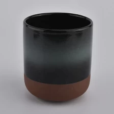 China customized black ceramic candle jars manufacturer