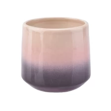 China 15 OZ glossy ceramic vessel for candles , unique ceramic candle jars manufacturer