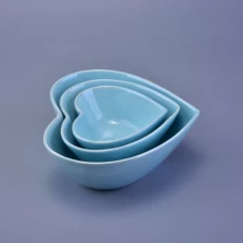 China cute design heart shaped ceramic candle jars manufacturer