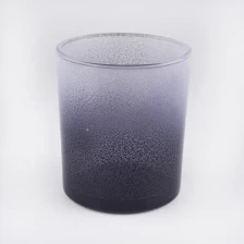 China recycled empty frosted blue glass candle jar manufacturer
