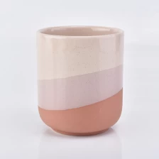 China wholesale ceramic candle holder, glazed ceramic candle vessel curved bottom manufacturer