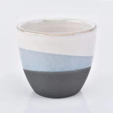 China 40ml round ceramic candle jar glazed candle cup wholesales manufacturer