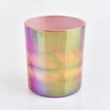 China unique glass container for candle making, beautiful glass candle holder for home decor manufacturer