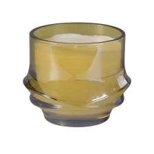 China Sunny X-design luxury golden glass candle jars home decoration manufacturer