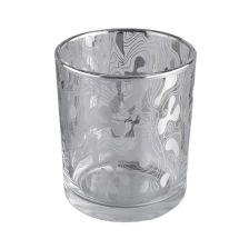 China 10oz glass candle holders with printing for home decoration manufacturer