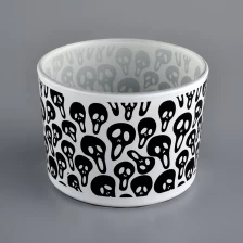 China 12OZ glass candle holders with leopard print manufacturer