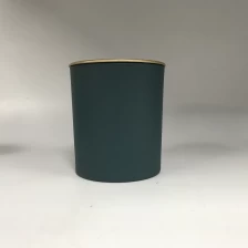 China matte colored glass candle jars with metal lid manufacturer