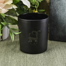 China Matte black 12 OZ glass candle jar, cylinder glass container for candle making manufacturer