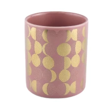 China 10oz 8oz In bulk custom empty cylinder pink ceramic candle holder manufacturer