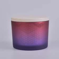 China decorative glass jar candle container, wholesale empty candle jars manufacturer