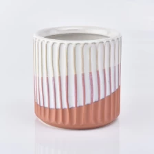 China decorative ceramic jar candle container, 16 oz ceramic candle holder manufacturer