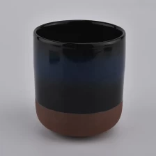 China dark colored ceramic candle jars wholesaler manufacturer