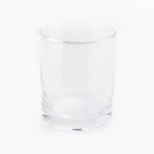 China transparent shiny glass candle vessel, unique glass jar home decor manufacturer
